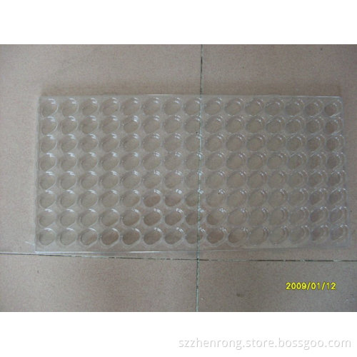 square shaped special design thick vacuum formed clear plastic tray